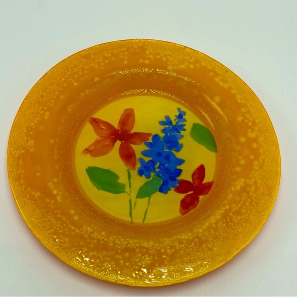 Dibbern Germany Hand Painted Glass Plate